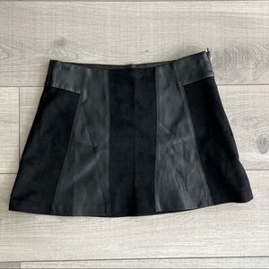 Black Leather Mini Skirt
